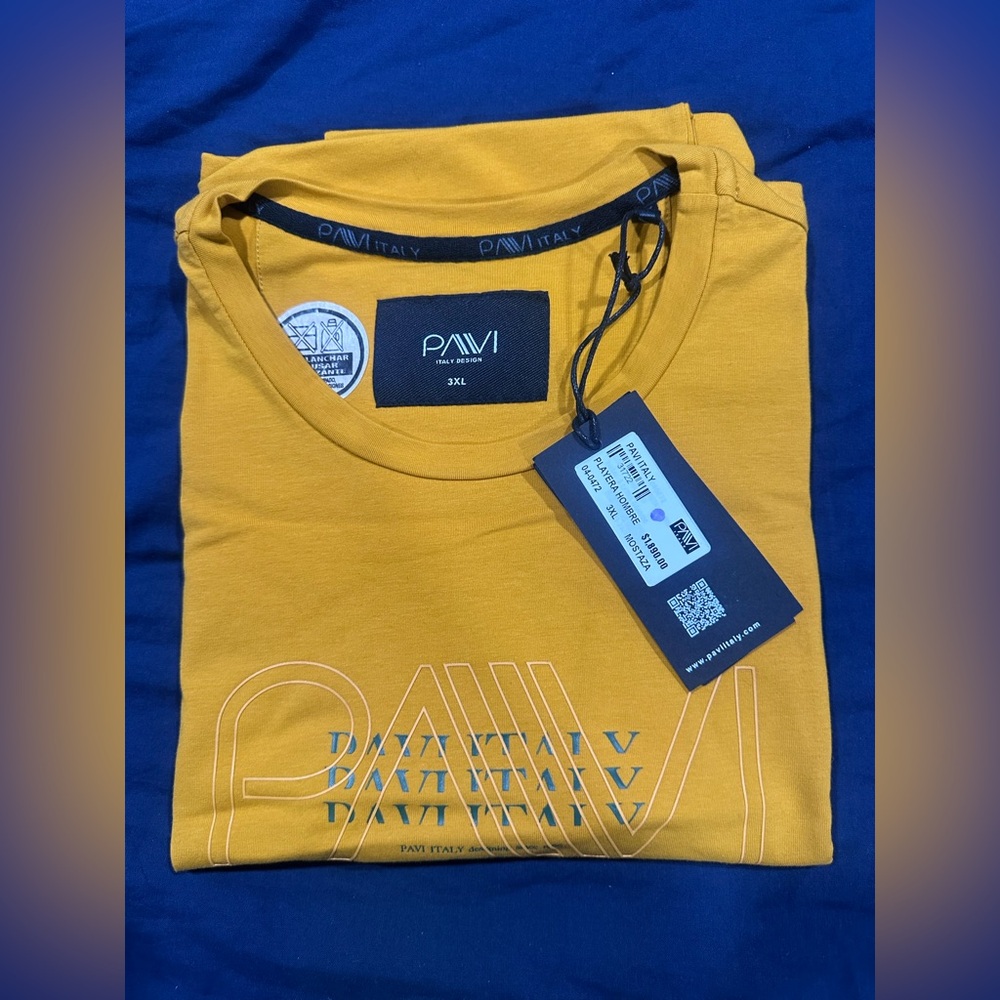 Men’s Short Sleeve Crew Neck T-Shirt in Mustard